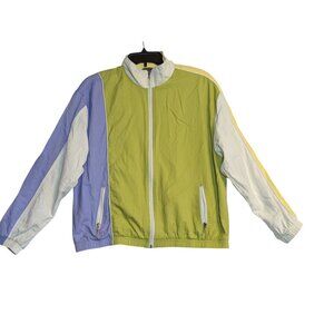 Koret Womens Colorblock Windbreaker Jacket Size M Polyester Vintage